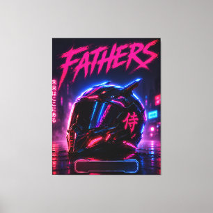 Toile Casque de Motard Cyberpunk Père