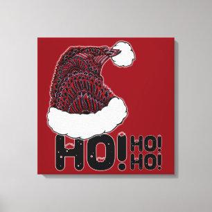 Toile Casquette de Père Noël avec le texte