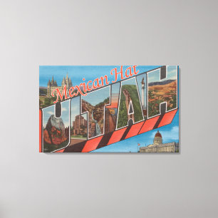 Toile Casquette mexicain, Utah - Scènes de grandes lettr