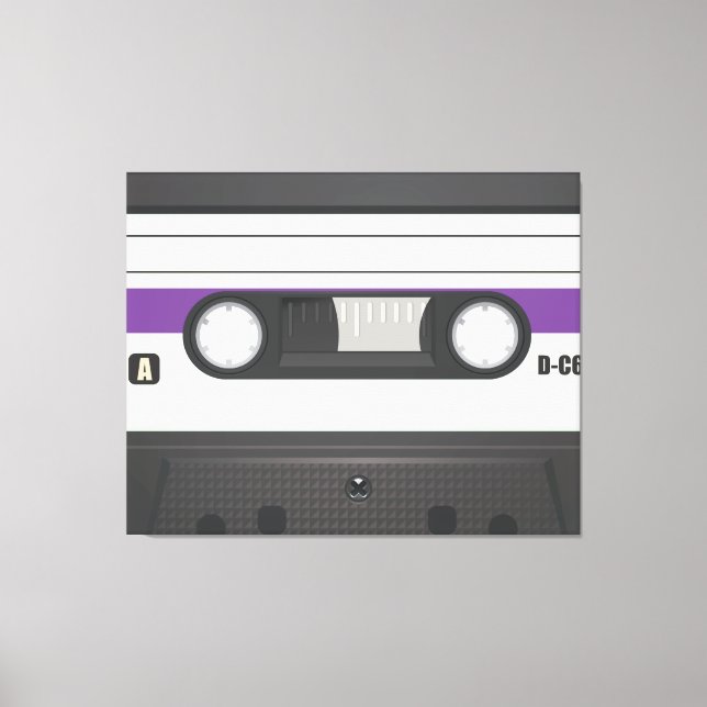 Toile Cassette Audio - Violet (Recto)