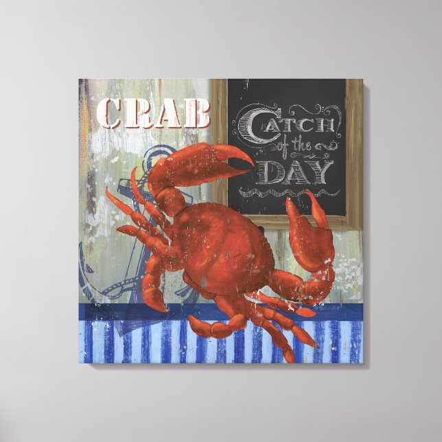 Toile Catch of the day Crabe de fruits de mer Canvas (Recto)