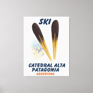 Toile Catedral Alta Patagonia, Argentine poster ski