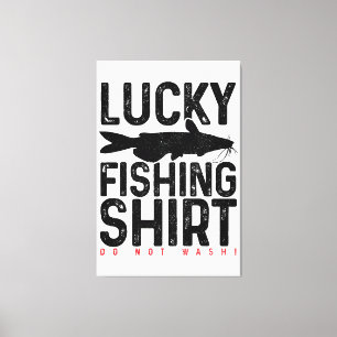 Toile CatFishing Funny Catfish Fisherman Cadeau Lucky Ch