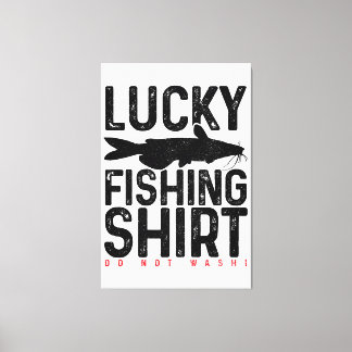 Toile CatFishing Funny Catfish Fisherman Cadeau Lucky Ch