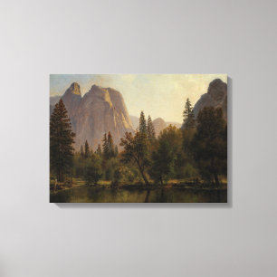 Toile Cathédrale de Bierstadt Roches Peinture Yosemite