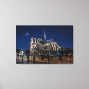 Toile Cathédrale Notre-Dame de Paris illuminée