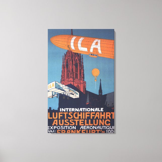 Toile Cathédrale Rouge - 1ère exposition aéronautique (Recto)