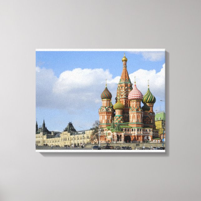 Toile Cathédrale Saint Basil. Carré rouge Moscou Russie (Recto)