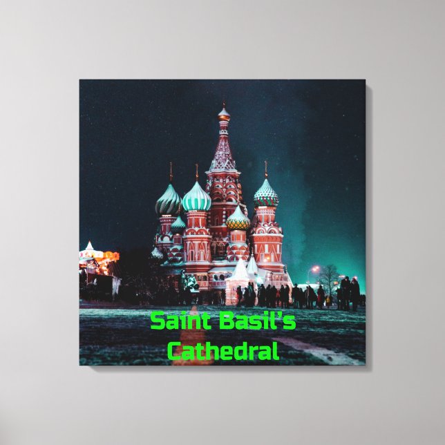 Toile Cathédrale Saint-Basile, Moscou, Russie (Recto)