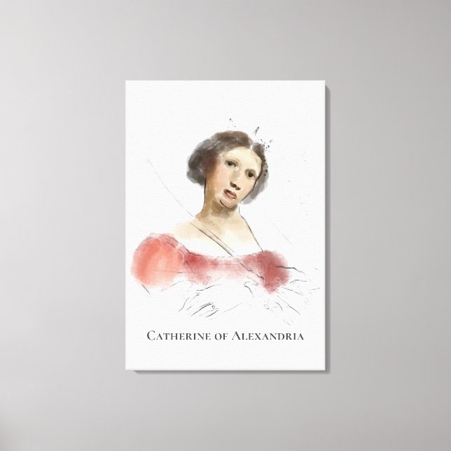 Toile Catherine d'Alexandrie Peinture Portrait (Recto)