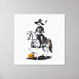 Toile Cavalier de cheval squelette - Squelette d'Hallowe