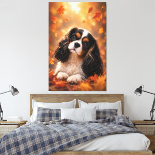 Toile Cavalier King Charles Spaniel d'automne – Jolie Ch