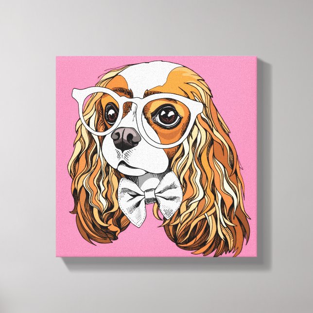 Toile Cavalier King Charles Spaniel Portrait (Recto)