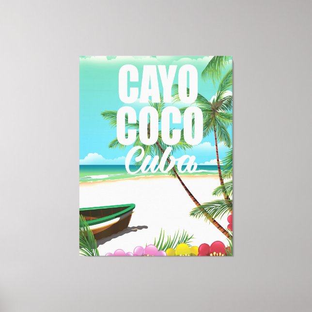 Toile Cayo Coco affiche des vacances à Cuba (Recto)