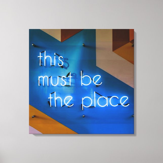 Toile Ce doit être l'endroit NEON Sign Funny (Recto)