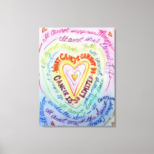 Toile Ce que le cancer ne peut pas faire l'art de la toi