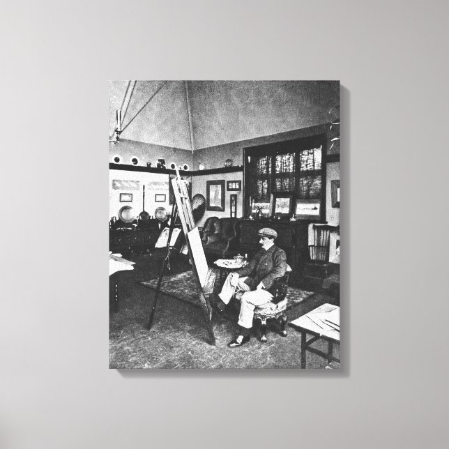 Toile Cecil Aldin dans son studio (Recto)