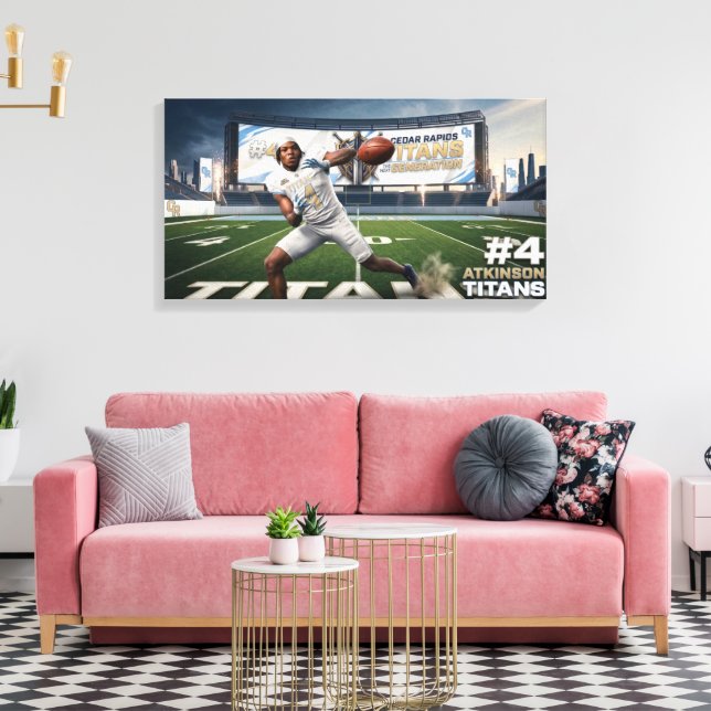 Toile Cedar Rapids Titans #4 Davien Atkinson Affiche (Insitu(Salon))
