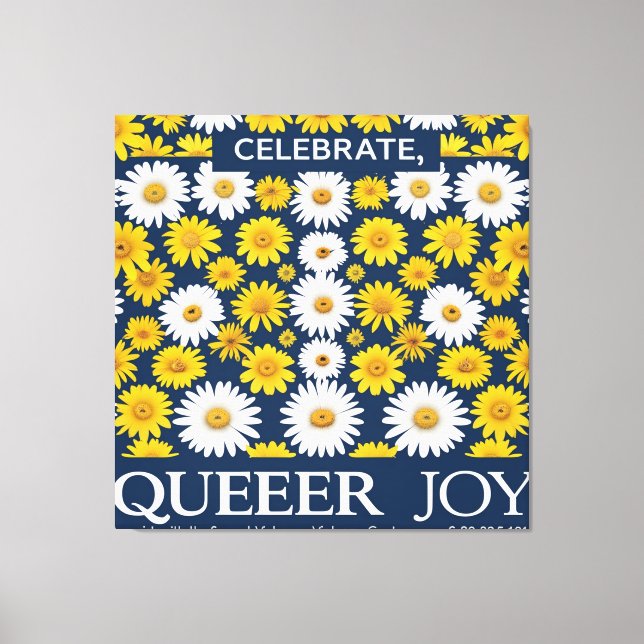 Toile "Celebrate Queer Joy Stretched Canvas Print - LGBT (Recto)