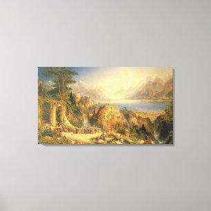 Toile Célébration de la récolte de raisins, Lac d'Orta, 