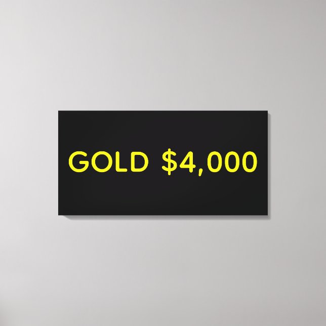 Toile Célébration du marché de l'or à 4 000 $ (Recto)