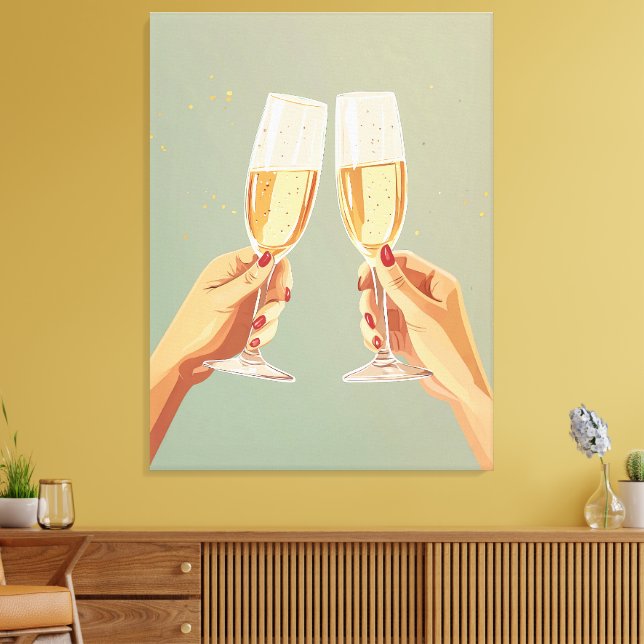Toile Célébration du pain au champagne (Insitu(Salon))