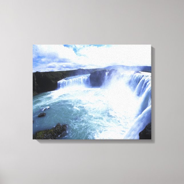 Toile Célèbre cascade de Jodafoss dans le centre-nord de (Recto)
