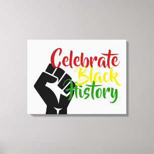 Toile CÉLÉBRER L'HISTOIRE NOIRE BHM Motivationnel