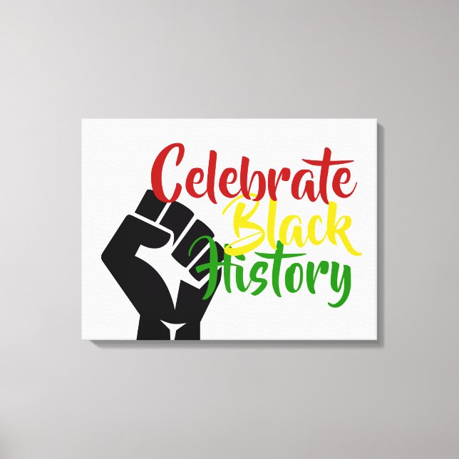 Toile CÉLÉBRER L'HISTOIRE NOIRE BHM Motivationnel (Recto)