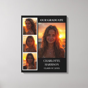 Toile Célébrez en style avec la graduation Collage de 4
