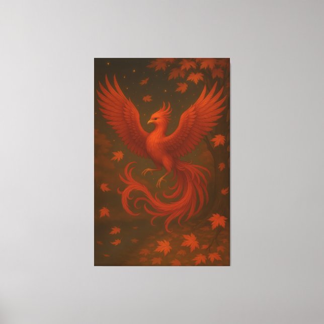 Toile Celestial Phoenix in Autumn – Fine Art Premium Can (Recto)
