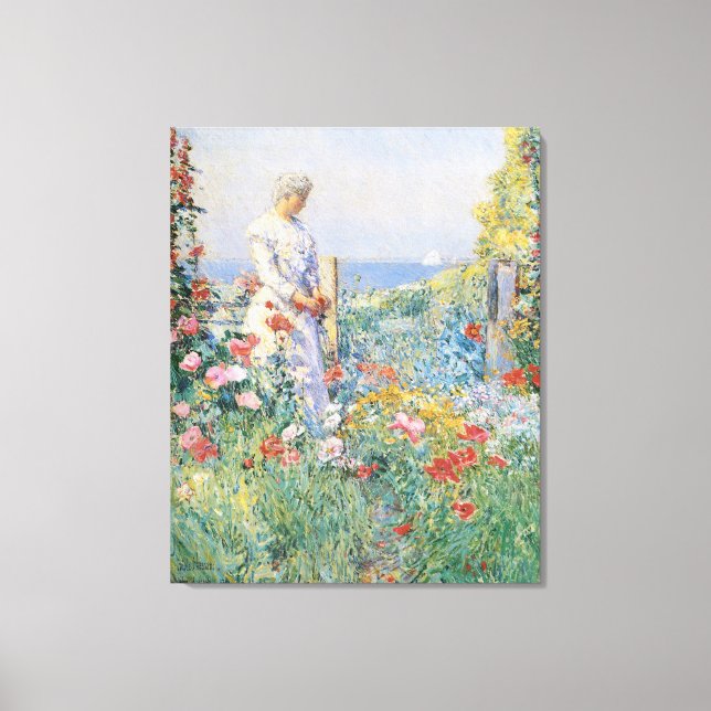 Toile Celia Thaxter dans son jardin par Childe Hassam (Recto)