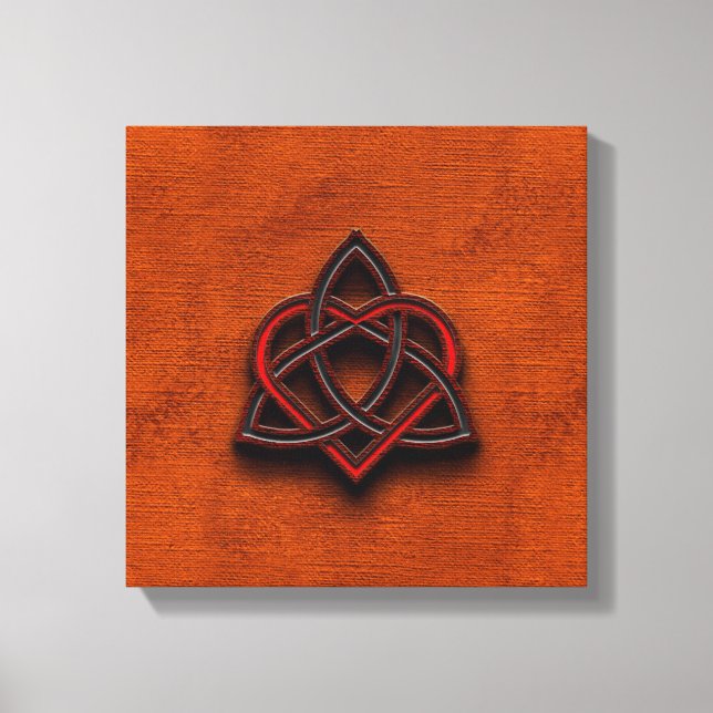 Toile Céltic Knotwork Valentine Heart Canvas Texture 1 (Recto)