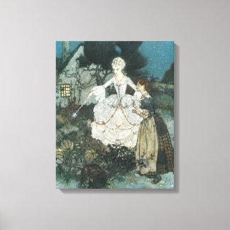Toile Cendrillon marraine fée vintage par Edmund Dulac