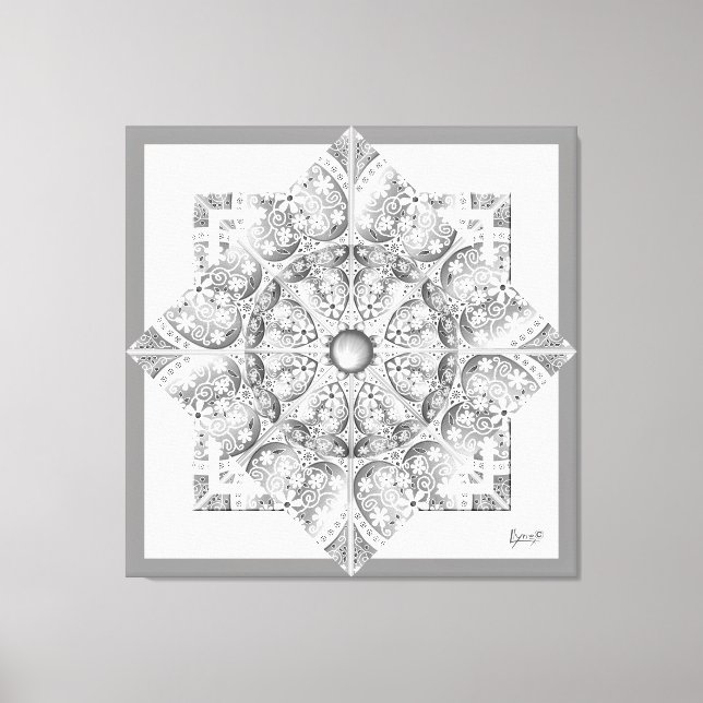 Toile Céramique gris dentelle (Recto)