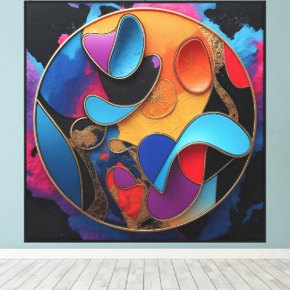 Toile Cercle de flux de couleur