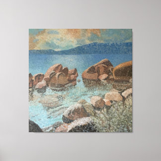 Toile Cercle de Stones Lake Tahoe Impressionnisme