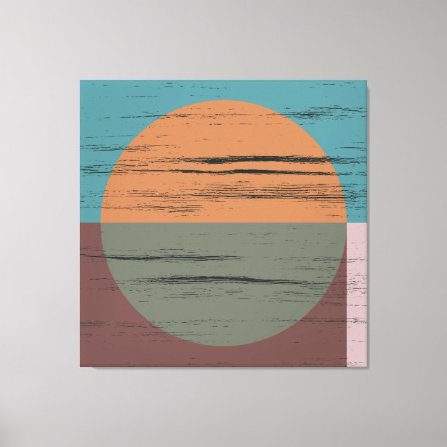 Toile Cercle Orange Et Vert (Recto)