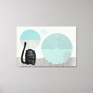 Toile Cercles Abstraits Cat 8 Canvas Imprimer