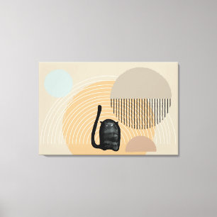 Toile Cercles Abstraits Cat 8 Canvas Imprimer