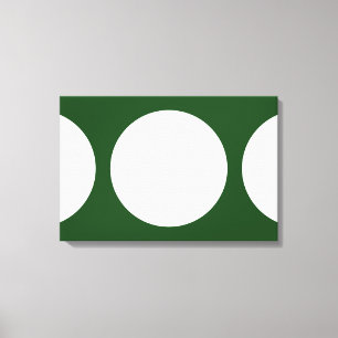 Toile Cercles blancs sur vert