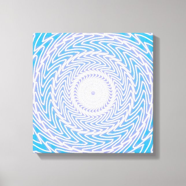 Toile Cercles bleu ciel motif (Recto)