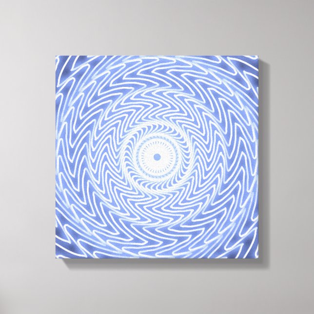 Toile Cercles bleus tourbillonner motif (Recto)