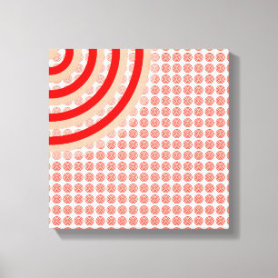 Toile Cercles Concentrés Colorés Canvas Fractionnés