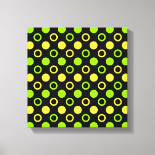 Toile Cercles de citron et de citron vert et Pois par ST