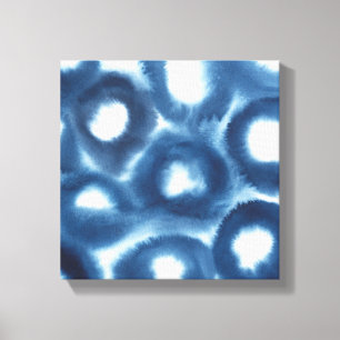 Toile Cercles d'impression d'aquarelle Indigio