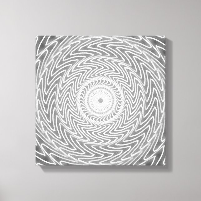 Toile Cercles gris tourbillon motif (Recto)