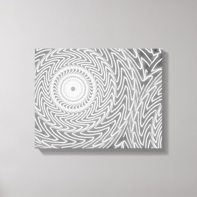 Toile Cercles gris tourbillon motif (Recto)