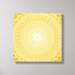 Toile Cercles jaunes motif
