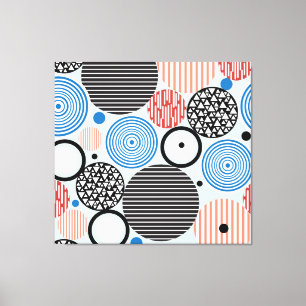 Toile Cercles multicolores, design motif graphique.